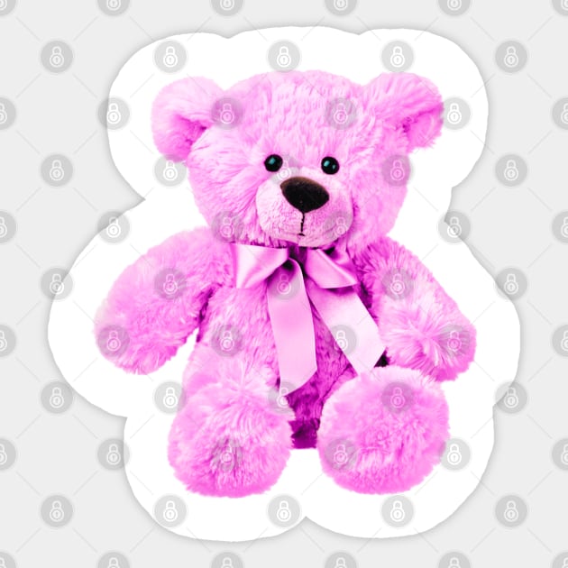 Pink bear Sticker by JunniePL